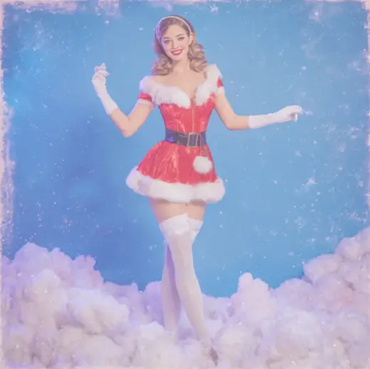 Christmas Dancer in the Clouds – AI image example