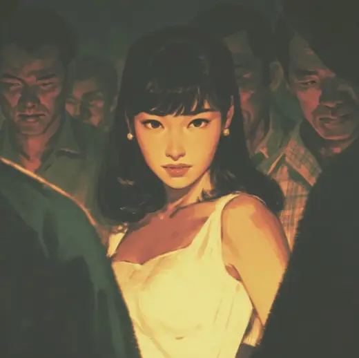Noir Crowd Portrait – AI image example