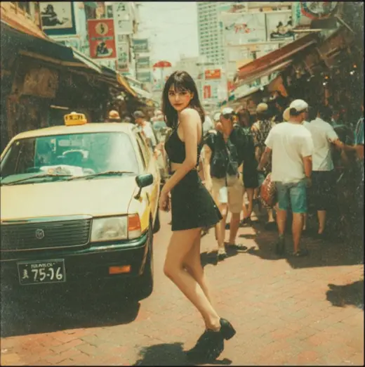 Old Town Glance Back – AI image example