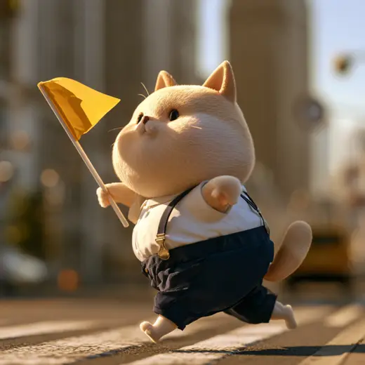 Running 3D Kitten – AI image example